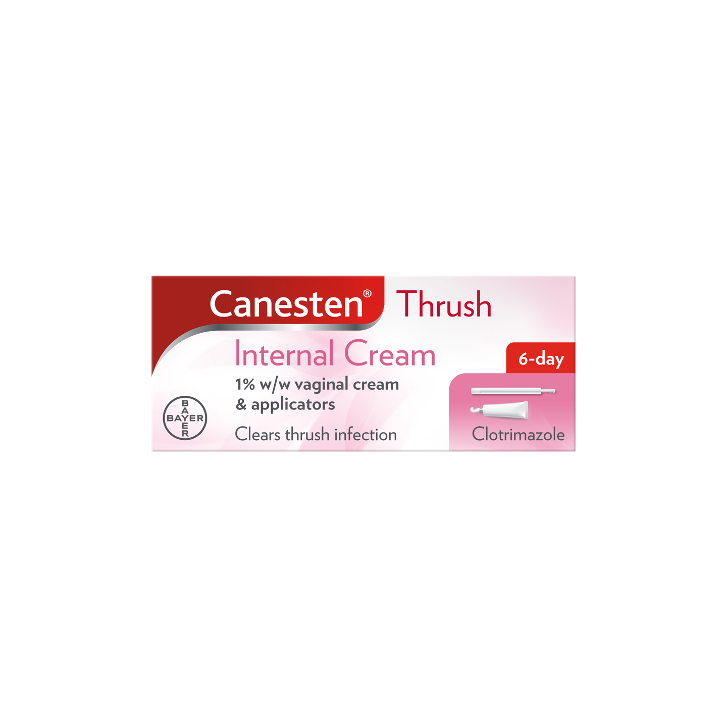 Canesten Thrush Internal cream 1% w/w vaginal cream and applicators